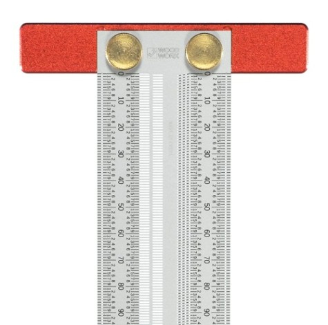 Линейка WOODWORK RUL-30T разметочная Т-образная 300 мм, с карандашом