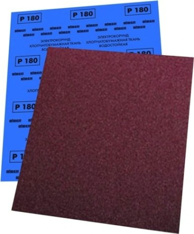 Лист шлифовальный Biber 70658 Р180 230х280мм на тканевой основе водостойкий (10шт.) [тов-165715]