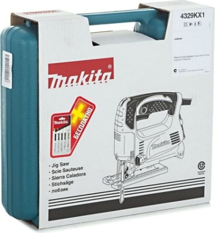 Лобзик сетевой MAKITA 4329KX1 с набором A-86898 Лобзик сетевой MAKITA 4329KX1 с набором A-86898