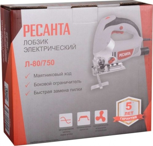 Лобзик сетевой Ресанта Л-80/750 [75/9/3]
