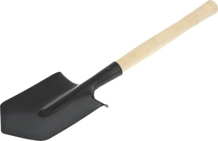 Лопата 145х190х580 мм саперная, деревянный черенок [61425]