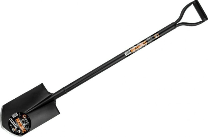 Лопата штыковая ЦЕНТРОИНСТРУМЕНТ "КУЗБАСС" с металлическим черенком 1446ЦИ [1446]