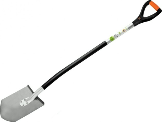 Лопата штыковая ЦЕНТРОИНСТРУМЕНТ "Ракета" титановая с металлическим черенком 1101-Ч [1101-Ч]