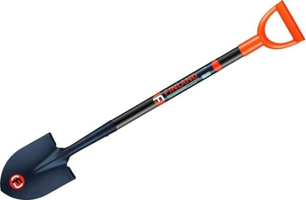Лопата штыковая FINLAND с деревянным черенком,дамская укороченная с ручкой 1901 [1901-Ч]