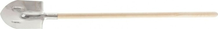 Лопата штыковая СИБРТЕХ нержавеющая сталь, с деревянным черенком 614675 [614675]