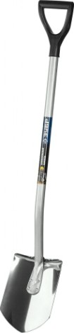 Лопата штыковая ЗУБР "Артель-НС" нержавеющей стали, эргоном. алюминиевый черенок [39407_z01]