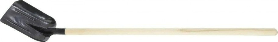 Лопата совковая 230х280х1400 мм ребра жесткости, деревянный черенок [61414]