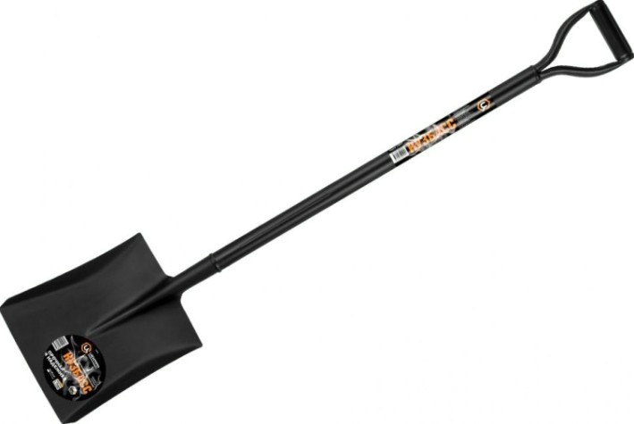 Лопата совковая ЦЕНТРОИНСТРУМЕНТ "КУЗБАСС" с металлическим черенком 1448ЦИ [1448]