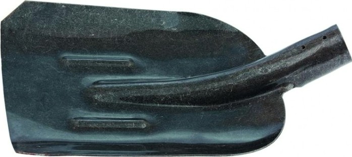 Лопата совковая СИБРТЕХ с ребром жесткости, рельсовая сталь без черенка 61471(10) [61471]