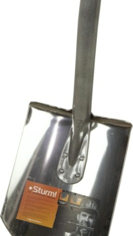 Лопата Sturm 3010-12-01N штыковая нерж, черен. алюм. метал оранж v-обр.ручк