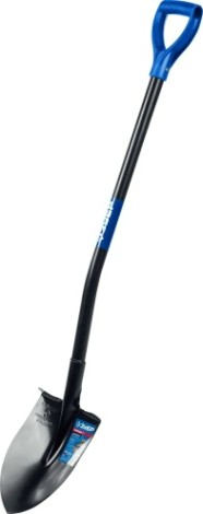 Лопата ЗУБР ПРОФИ-7 штыковая, стальной изог.черенок с ручкой [39557]
