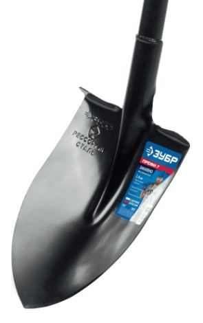 Лопата ЗУБР ПРОФИ-7 штыковая, стальной изог.черенок с ручкой [39557]