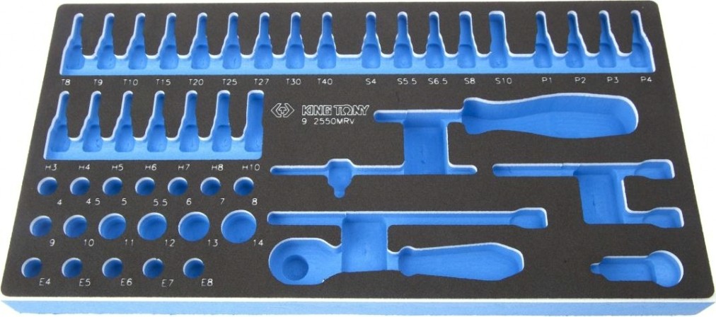 Ложемент для торцевых головок KING TONY для набора 2550mrv [859255032B]