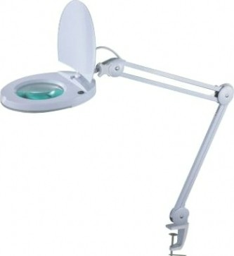 Лупа на струбцине REXANT круглая, 8D с подсветкой и крышкой, белая [31-0221]