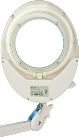 Лупа на струбцине REXANT круглая, 8D с подсветкой и крышкой, белая [31-0221]