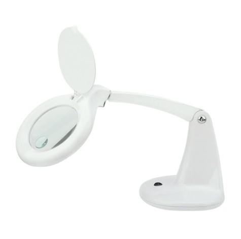 Лупа настольная REXANT 31-0243 3D+12D с подсветкой 40 SMD LED, ø100мм, белая