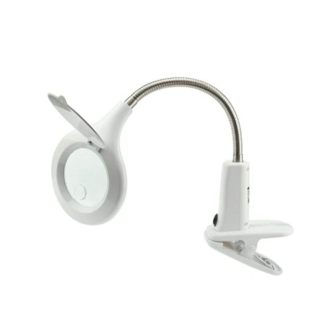 Лупа настольная REXANT 31-0244 3D+12D с подсветкой 60 LED, прищепка, ø100мм белая Лупа настольная REXANT 31-0244 3D+12D с подсветкой 60 LED, прищепка, ø100мм белая