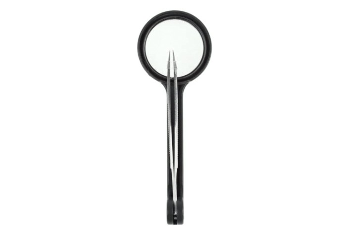 Лупа REXANT 12-0411 ручная, увеличение 8х, ø24мм, с пинцетом