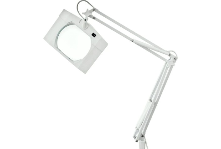 Лупа REXANT 31-0111 на струбцине квадратная 5D с подсветкой, 150х180мм