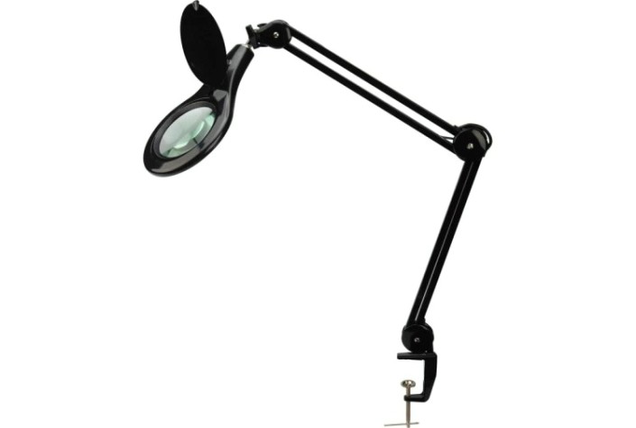 Лупа REXANT 31-0406 на струбцине круглая 5D с подсв. 56SMD LED, ø127мм