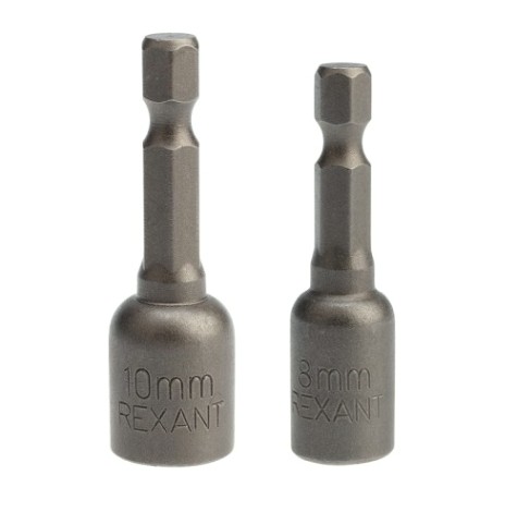 Магнитная насадка Kranz KR-92-0402-2 1/4" 8х48 мм + 10х48 мм, 2 шт.