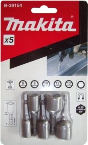 Магнитная насадка MAKITA B-39154 набор торцовых головок 5шт