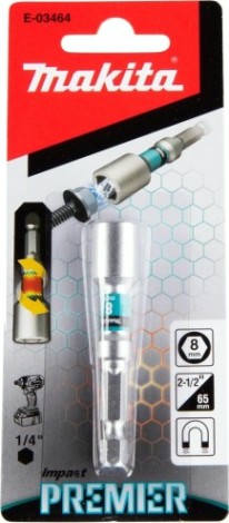 Магнитная насадка MAKITA E-03464 торцовая головка impact premier 8х65