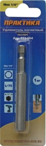 Магнитный держатель для бит ПРАКТИКА ПРОФИ 75 мм для бит 1/4" 773-064 [773-064]