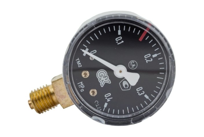 Манометр ацетиленовый KRASS ТМ-2 0,4 МПа, 50 мм, М12х1,5, ПОВЕРЕННЫЙ [2190101PV]