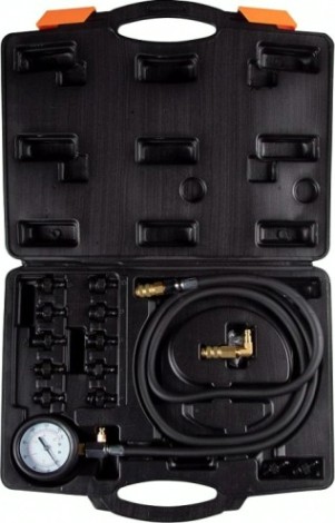 Манометр для измерения давления масла Affix 0-10 бар комплект адаптеров [AF12020010C]