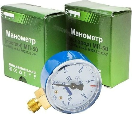 Манометр Кедр МП-50 Кислород, (0-2,5 мпа, кл.2,5, м12х1,5) о2-у [1240003]