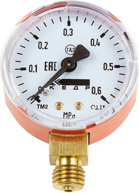 Манометр Кедр МП-50 Пропан, (0-0,6 мпа, кл.2,5, м12х1,5) с3н8-у [1240005]