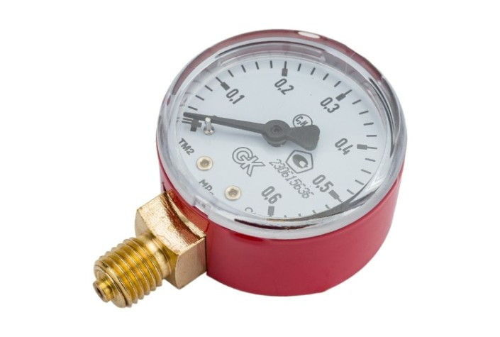 Манометр пропановый KRASS ТМ-2 0,6 МПа, 50 мм, М12х1,5, ПОВЕРЕННЫЙ [2190108PV]