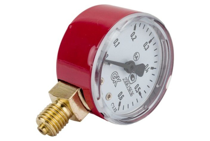 Манометр пропановый KRASS ТМ-2 0,6 МПа, 50 мм, М12х1,5, ПОВЕРЕННЫЙ [2190108PV]