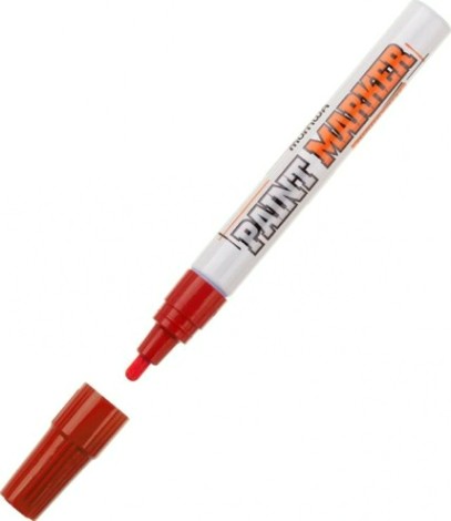 Маркер - краска Munhwa "Industrial" 4мм красный, нитро-основа для промышленного применения [IPM-03]