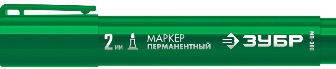 Маркер перманентный ЗУБР МП-300 2 мм, заостренный, зеленый [06322-4]