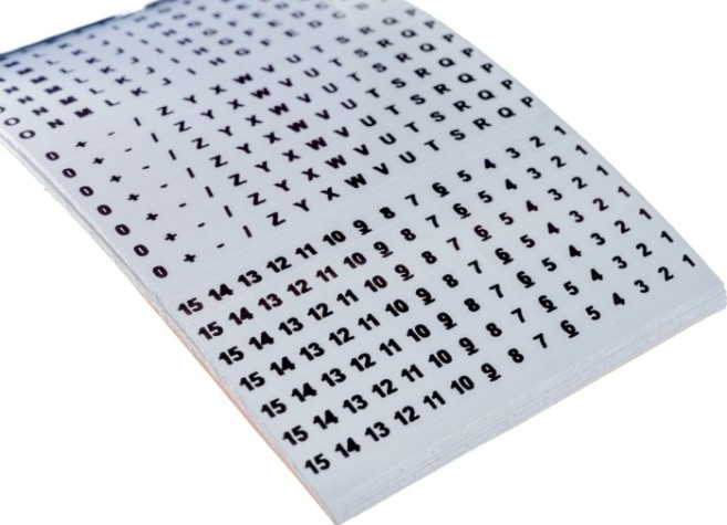 Маркер REXANT МС-2, 07-6202 самоклеящийся 0-15, A-Z, +, -, / [07-6202]