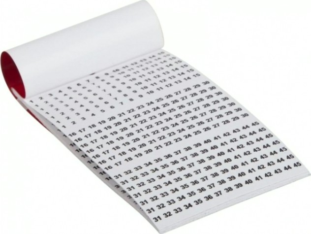 Маркер REXANT МС-3, 07-6203 самоклеящийся от 1 до 45 [07-6203]