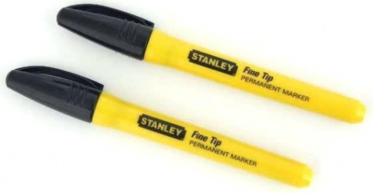 Маркер STANLEY ® 0-47-316 с заостренным наконечником (цвет черный, 2 шт) [0-47-316]