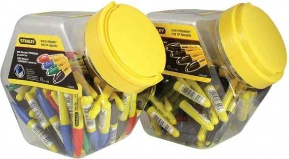 Маркер STANLEY ® 1-47-324 черного цвета с заостренным наконечником [1-47-324]