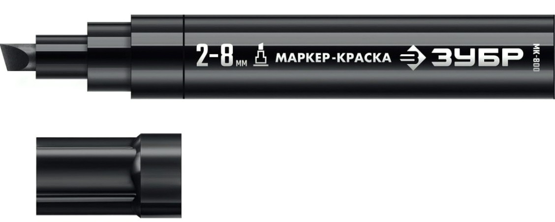Маркер ЗУБР 06327-2 МК-800 2-8 мм, клиновидный, черный, экстрабольшой