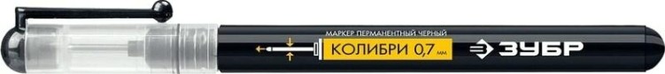 Маркер ЗУБР ПРОФЕССИОНАЛ колибри черный, 0.7-1 мм перманентный для отверсти [06328-2]