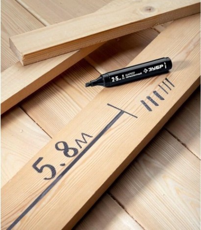 Маркер ЗУБР ПРОФЕССИОНАЛ мп-300к черный, 2-5 мм клиновидный перманентный с [06323-2]