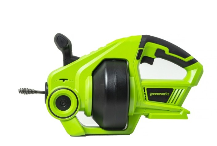 Машина барабанная для прочистки трубопроводов GREENWORKS G24DA аккумуляторная 24v, без акб и зу [3707307]