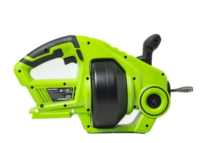 Машина барабанная для прочистки трубопроводов GREENWORKS G24DA аккумуляторная 24v, без акб и зу [3707307]