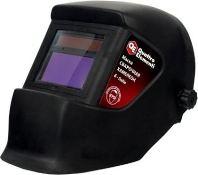 Маска сварщика QUATTRO ELEMENTI DELTA "Хамелеон" (видимая обл. 98x35 mm, din 11 без регулировки) [037-435]
