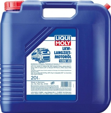 Масло дизельное LIQUI MOLY SAE 10W40 LKW-Langzeit-Motoroil Basic 20 л 4733 синтетическое [4733]