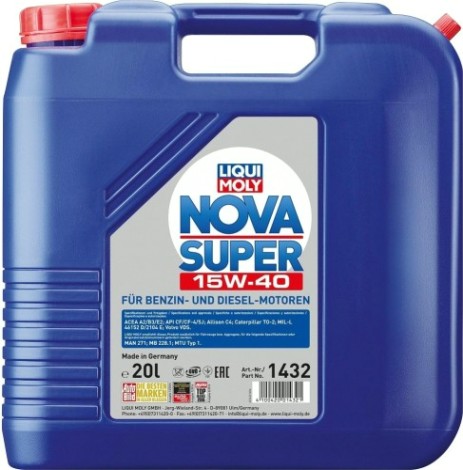 Масло дизельное LIQUI MOLY SAE 15W40 Nova Super 20 л 1432 [1432]