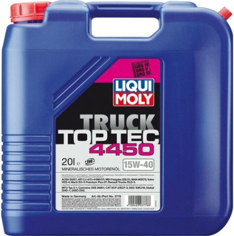 Масло дизельное LIQUI MOLY SAE 15W40 Top Tec Truck 4450 20 л 3778 [3778]