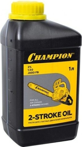Масло для 2-тактных двигателей CHAMPION JASO FB 1 л минеральное [952831]